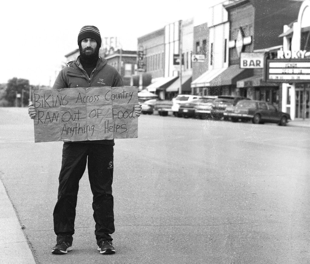 Daniel with sign